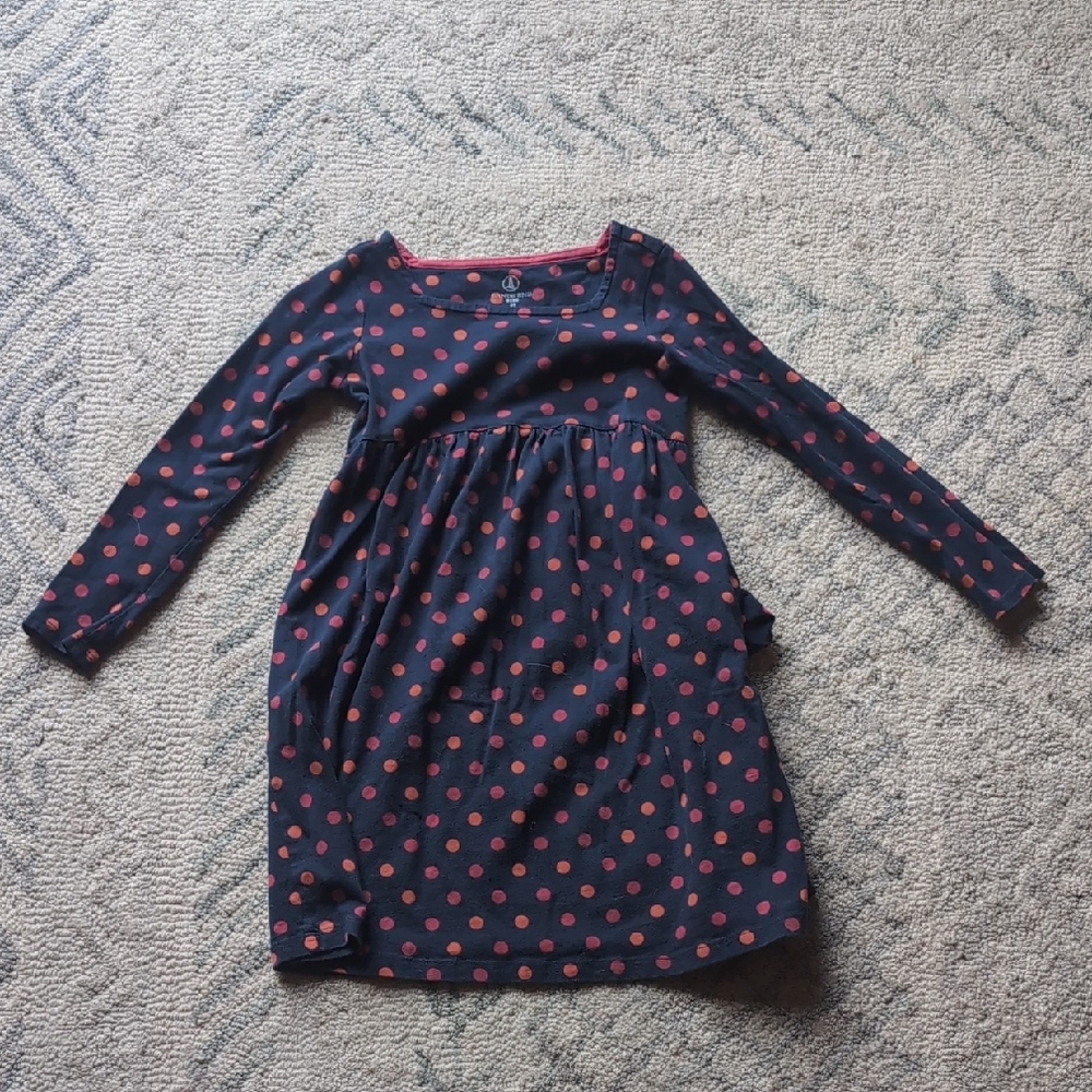 Lands' End Casual Blue and Pink Long Sleeve Sundress